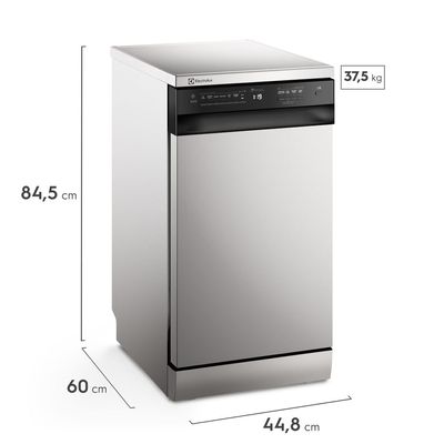 Lava-Louça Electrolux 10 Serviços Inox com Programa Lava & Seca 50 min (LS10E) 127V