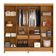 Guarda Roupa Marajo Grande Quarto Casal 8 Portas 2 Gavetas Freijo Com Off White