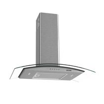 Coifa Fogatti De Parede Clean Vidro Curvo Kromanox 75cm Kromanox 110V