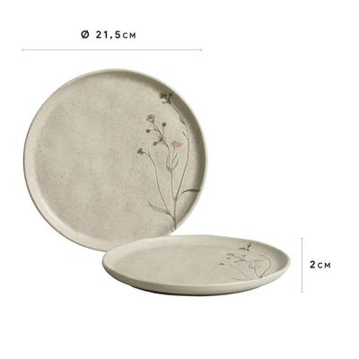 Aparelho de Jantar 20 Peças Cerâmica Porto Brasil Mesa Posta Orgânico Artesanal 4 Pessoas