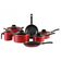 Conjunto de Panelas Brinox Garlic 7001/101 Vermelho 7 Peças Vermelho