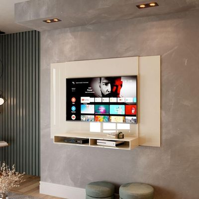 Painel Para Tv Suspenso Kiev Off White - Moveisaqui