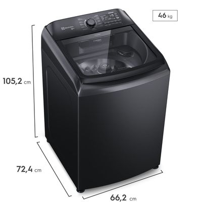 Máquina de Lavar Electrolux 18Kg Preta Expert Tripla Filtragem e Jatos Poderosos (LEB18) 127V