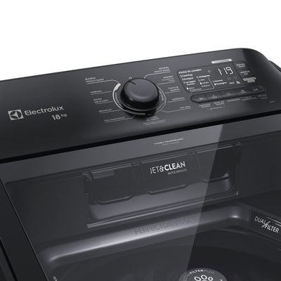 Máquina de Lavar Electrolux 18Kg Preta Expert Tripla Filtragem e Jatos Poderosos (LEB18) 127V