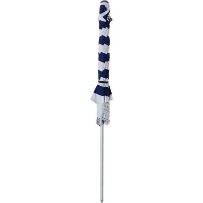 Guarda-sol Milagres Premium em Alumínio 2,60m Listrado Azul e Branco Bel 2,60m