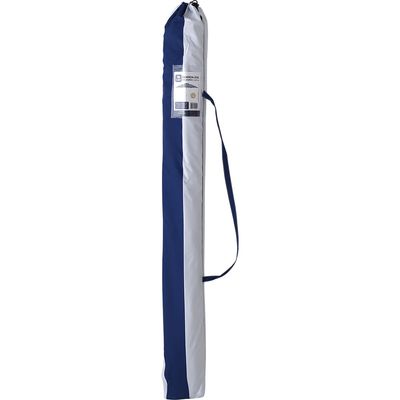 Guarda-sol Milagres Premium em Alumínio 2,60m Listrado Azul e Branco Bel 2,60m