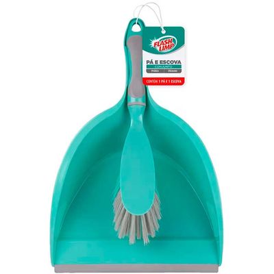 Conjunto de Limpeza Pá e Escova 2 Peças Flashlimp Verde