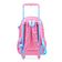 Kit Mochila de Rodinha e Lancheira Térmica Infantil Feminina Princesas Rosa
