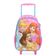 Kit Mochila de Rodinha e Lancheira Térmica Infantil Feminina Princesas Rosa