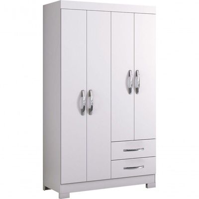 Guarda-roupa 4 Portas Malto Branco - Moveisaqui