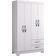 Guarda-roupa 4 Portas Malto Branco - Moveisaqui