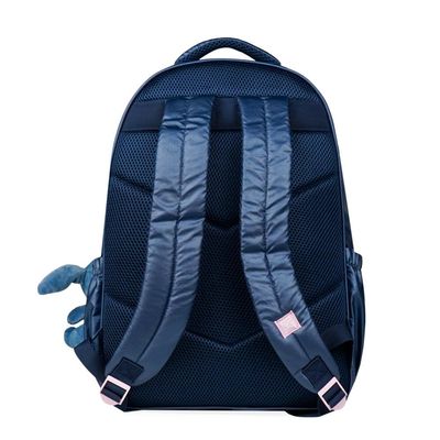 Kit Mochila Escolar, Lancheira Térmica  e Estojo Box Feminino Grande Stitch Azul