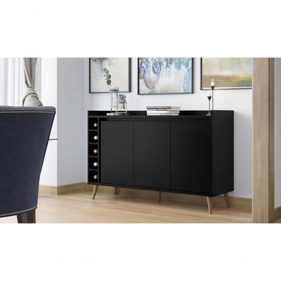 Buffet Com Adega Estilo Preto - Moveisaqui