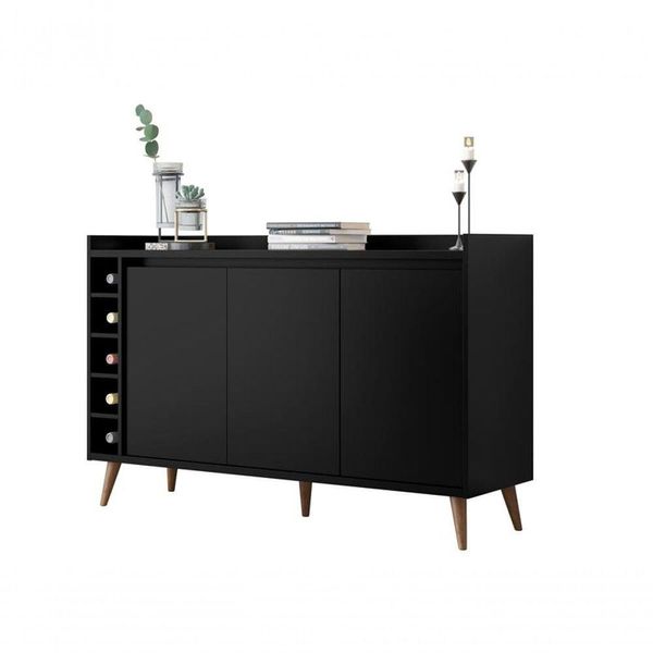 Buffet Com Adega Estilo Preto - Moveisaqui