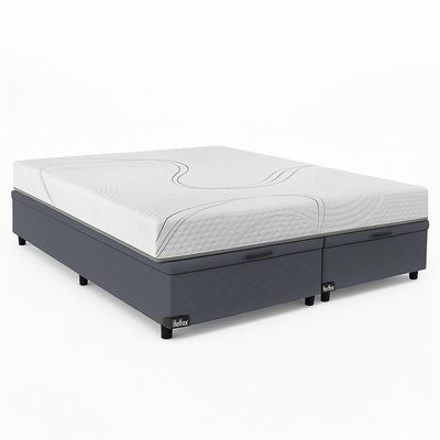 Colchão Viena Queen Bartira + Cama Box para Colchão Queen Universal Itaflex Branco