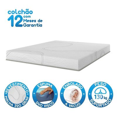 Colchão Viena Queen Bartira + Cama Box para Colchão Queen Universal Itaflex Branco