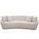 Sofá 3 Lugares Orgânico Sala de Estar Living 190cm Adam T03 Veludo Bege - Lyam Decor