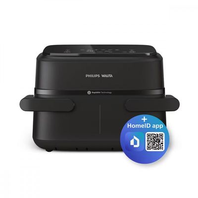 Fritadeira Airfryer Philips Walita Série 1000 NA150 7,1L 1850W Cesto Duplo Preta n/a