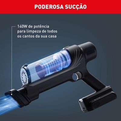 Aspirador de Pó Vertical Sem Fio X-PERT 7.60 RH6A 2 em 1 140W LED Arno Vermelho / Bivolt