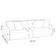 Sofá Cama Retrátil 3 Lugares Para Sala de Estar 250cm Sky T03 Linho Cinza - Lyam Decor
