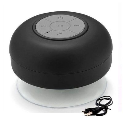 Mini Caixa de Som com Bluetooth e Microfone Resistente à Àgua Cor Preto