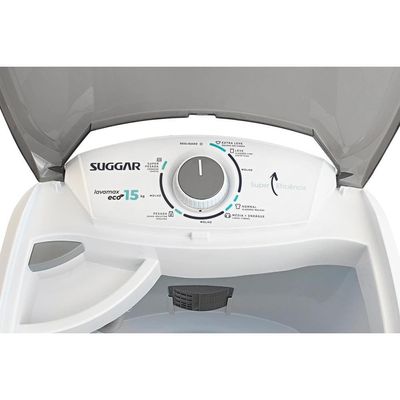 Lavadora Lavamax Eco 15kg 6 Programas de Lavagem Suggar Branco / 110V
