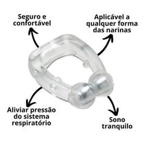 Kit 5 Clipes Magnético Com Imã De Nariz Anti-ronco