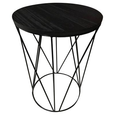 Mesa de Apoio Lateral em Metal Estilo Industrial