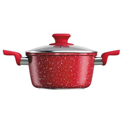 Caçarola Colorstone Antiaderente 5 Camadas 3L Euro Home Vermelho