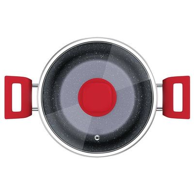Caçarola Colorstone Antiaderente 5 Camadas 4L Euro Home Vermelho