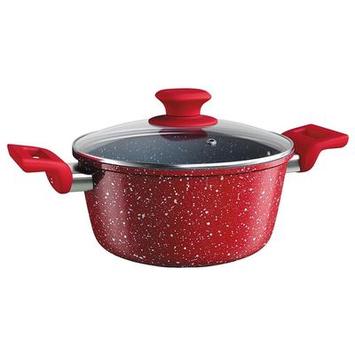 Caçarola Colorstone Antiaderente 5 Camadas 4L Euro Home Vermelho