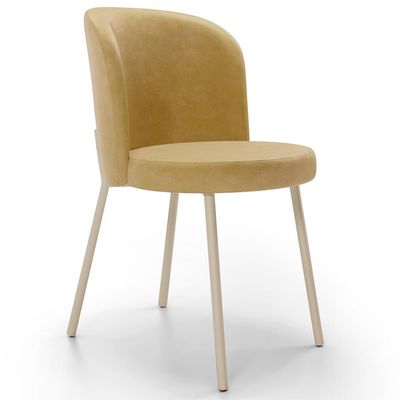 Kit 4 Cadeiras Sala de Jantar Estofada Gavi Arena L02 Couríssimo Fendi - Lyam Decor