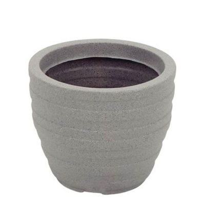 Vaso para Flores Tramontina Inca 24cm Polietileno Granito Areia Decorativo