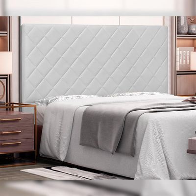 Cabeceira Decorativa King Size 1,95M Baelon Pu Branco - Gran Belo