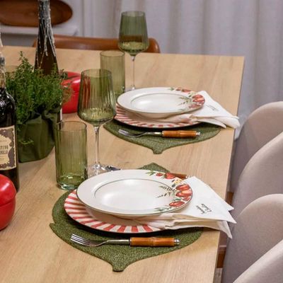 Prato Fundo Cerâmica Copa&Cia Aquarelle Pomodoro e Basilico 25cm Design Italiano Gourmet