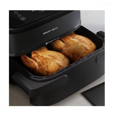 Fritadeira Airfryer Philips Walita Série 1000 NA150 7,1L 1850W Cesto Duplo Preta n/a / 110V