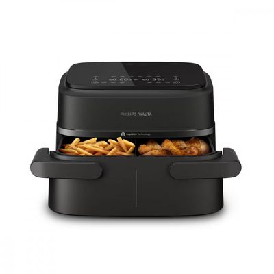 Fritadeira Airfryer Philips Walita Série 1000 NA150 7,1L 1850W Cesto Duplo Preta n/a / 110V