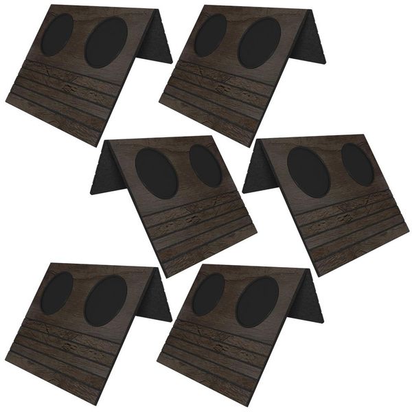 Kit 06 Esteiras Bandeja Com Suporte Para Copos Para Sofá MDF Tabaco - Gran Belo