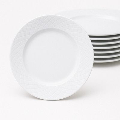 Kit Jogo 24 Prato Raso Mesa Ingrid Porcelana 27cm Tramontina