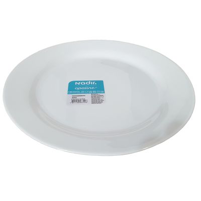 Prato Raso Menu de Vidro Opaline 26,5cm 6 unidades - Nadir 5543