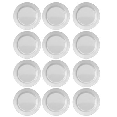 Prato Raso Menu de Vidro Opaline 26,5cm 12 unidades - Nadir 5543