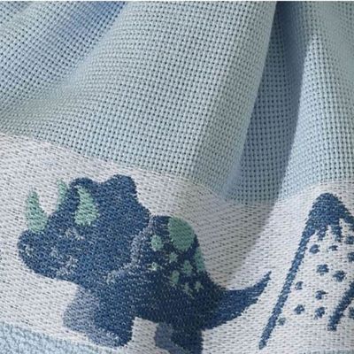Toalha de Banho Infantil Jacquard para Bordar Funny LMPeter Azul