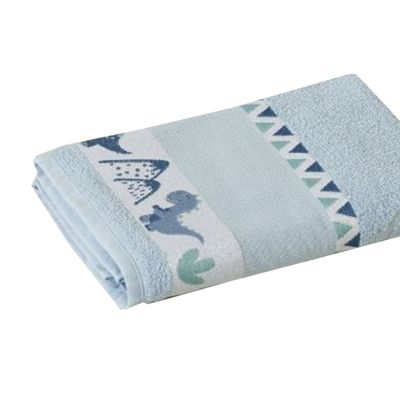 Toalha de Banho Infantil Jacquard para Bordar Funny LMPeter Azul