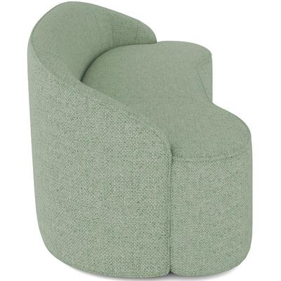 Sofá 4 Lugares Curvo Sala De Estar Living Lótus D02 Linho Verde 260 Cm D-477