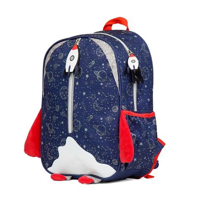Kit Mochila Escolar e Lancheira Térmica Universo Baby Azul Escuro