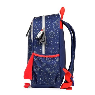 Kit Mochila Escolar e Lancheira Térmica Universo Baby Azul Escuro