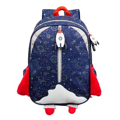 Kit Mochila Escolar e Lancheira Térmica Universo Baby Azul Escuro