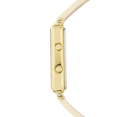 Relógio Condor Feminino Ref: Comd1202aju/5x Led Espelhado Dourado