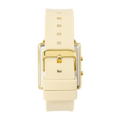 Relógio Condor Feminino Ref: Comd1202aju/5x Led Espelhado Dourado