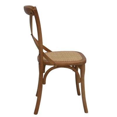 Kit 2 Cadeiras Decorativas Sala De Jantar Cozinha Danna Rattan Natural Bétula- Gran Belo